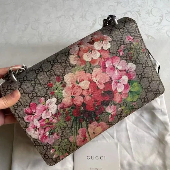 Gucci Supreme Monogram Blooms small Dionysus Bag Beige - Picture 3 of 6
